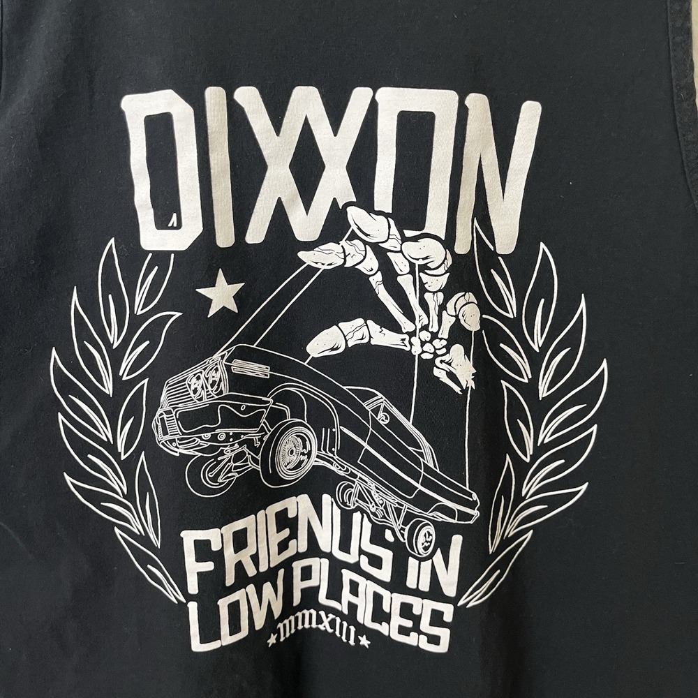 Dixxon Shirt Mens Black Tank Top Premium Friends In Low Places Lowrider Size L - Picture 8 of 9